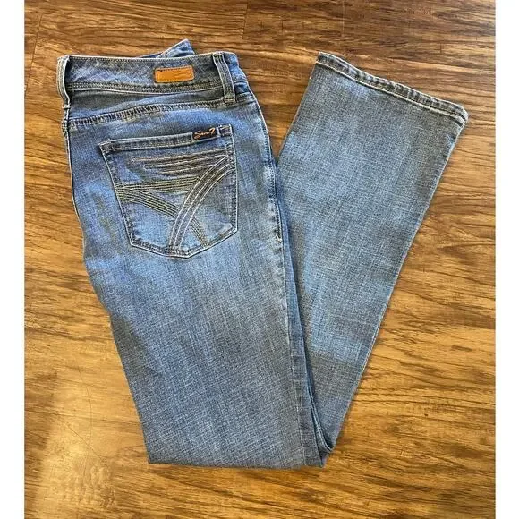 Anthropologie Jeans 14 Bootcut Mid Rise Stretch Denim Medium Wash EUC - Picture 8 of 8